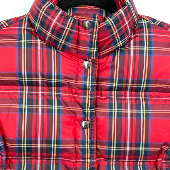Lands' End Vest Women's L (14/16) Tartan Check Pattern Outdoor Fall Down Blend - Picture 2 of 8